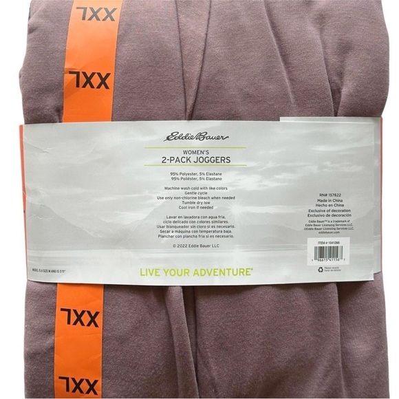Eddie Bauer Women's Fleece Joggers Sweatpants with Pockets 2 Pack Women's XXL - Picture 8 of 10